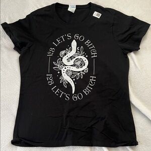 Taylor Swift 123 Let’s Go B**** Reptile Graphic T-Shirt (Ladies L)